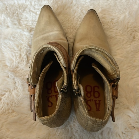 A.S.98 Airstep Strappy Buckle Pointed Toe Western Booties - Picture 6 of 10